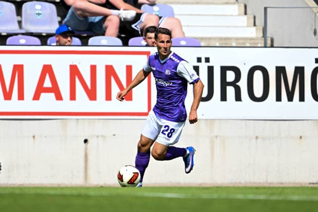 Testspiel 26 27 - VfL Osnabrück - SC Paderborn am 01.08.2026 an der Bremer Brücke in Osnabrück Faber Konrad (Osnabrueck) am Ball.