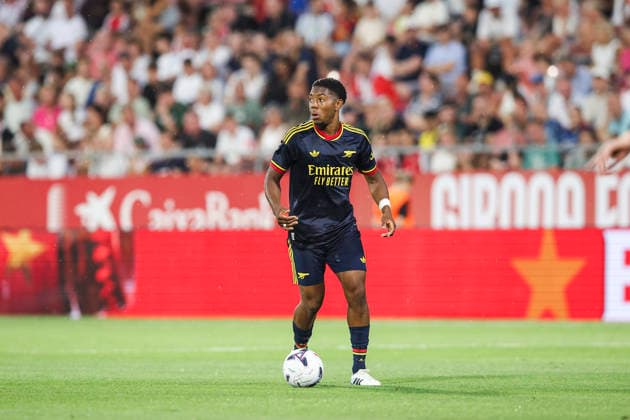 Girona FC Vs Arsenal FC - 49th Trofeu Costa Daurada Ethan Nwaneri of Arsenal FC controls the ball during the 49th Trofeu Costa Daurada friendly match between Girona FC and Arsenal FC at Estadi Montilivi, on August 1, 2026. Girona Spain  Copyright: xGongorax originalFilename:bonilla-gironafc260801_nphRl.jpg