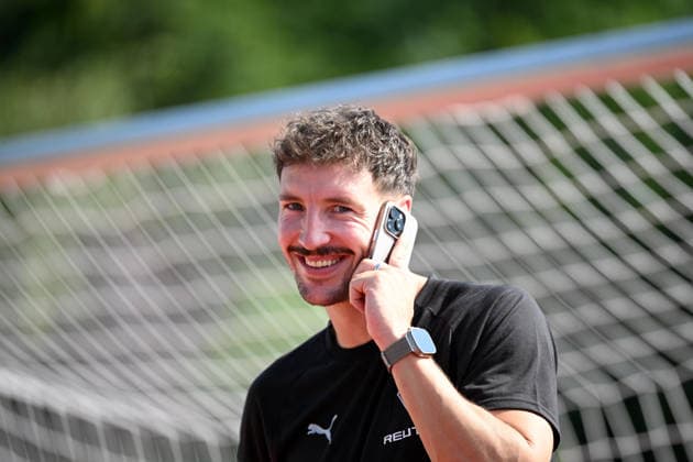 02.08.2026; Rottach-Egern; Fussball, Herren, Saison 2026 2027, Trainingslager Borussia Moenchengladbach Yannick Langesberg (Teammanager Gladbach) DFL regulations prohibit any use of photographs as image sequences and or quasi-video. Stadion Am Birkenmoos Bayern Deutschland