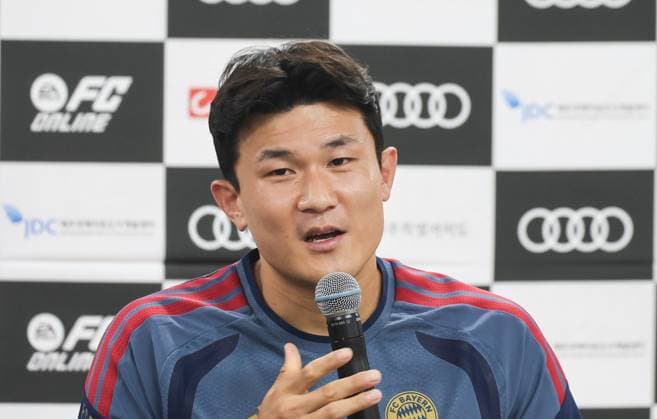 SKO, Kim Min-jae (FC Bayern Muenchen, 3), Pressekonferenz FC Bayern Muenchen vor dem Testspiel bei Jeju SK, Saison 2026-27, 03.08.2026 Bayern Muenchen Suedkorea Copyright: xEibner-Pressefotox EP_JNL