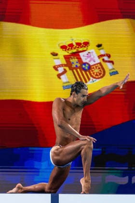 SWIMMING - EAC 2026 PARIS,FRANCE,03.AUG.26 - SWIMMING - European Aquatics Championships Paris 2026, artistic swimming, solo free, men. Image shows Jordi Caceres Iglesia (ESP).  GEPAxpictures xPhilippxBrem