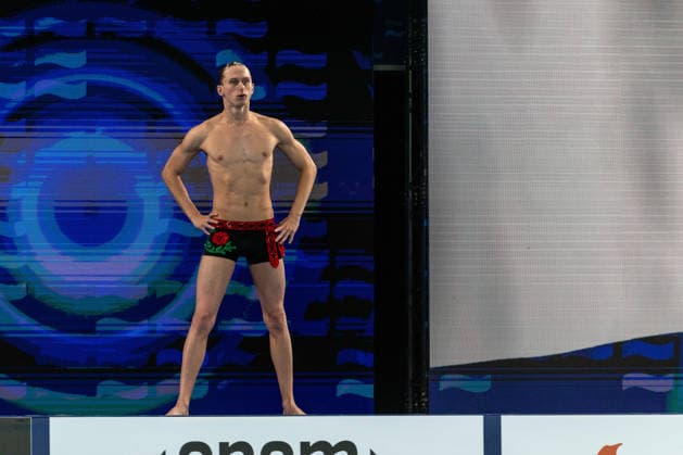 SWIMMING - EAC 2026 PARIS,FRANCE,03.AUG.26 - SWIMMING - European Aquatics Championships Paris 2026, artistic swimming, solo free, men. Image shows Zakhar Trofimov (NAB).  GEPAxpictures xPhilippxBrem