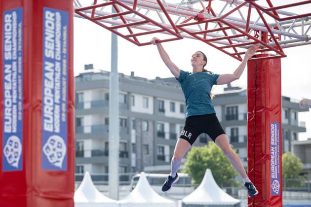 2026 European Modern pentathlon, moderner Fünfkampf Championships begin in Istanbul ISTANBUL, TURKIYE - AUGUST 03: Athletes compete in various categories as the 2026 European Modern Pentathlon Championships kick off at the Burhan Felek Sports Complex in Istanbul, Turkiye, on August 03, 2026. Celal Gunes Anadolu Istanbul Turkey. Editorial use only. Please get in touch for any other usage.  Copyright: x2026xAnadoluxCelalxGunesx