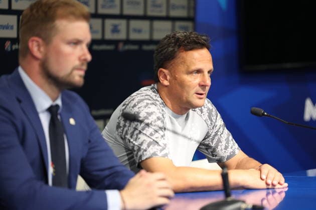 Croatia, Zagreb, 030826. Maksimir Stadium. press conference, PK, Pressekonferenz of GNK Dinamo before the match of the third round of UEFA Champions League qualification against Kauno Zalgiris. In the photo: Mario Kovacevic. Photo: Ranko Suvar CROPIX Zagreb Croatia Copyright: xxRankoxSuvarx dinamo_press8-030826