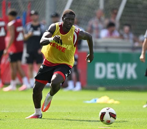 03.08.2026, xophax, Fussball 1.Bundesliga, 1.FC Koeln Training am Geissbockheim des 1.FC Köln. Ragnar Ache ( 1.FC Köln ) Köln