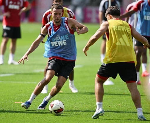 03.08.2026, xophax, Fussball 1.Bundesliga, 1.FC Koeln Training am Geissbockheim des 1.FC Köln. Luca Waldschmidt , links ( 1.FC Köln ) Köln