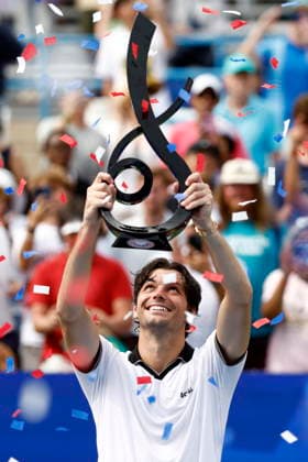 Washington DC Open tennis tournament Taylor Fritz of the USA holds the first place trophy after beating Rafael Jodar of Spain in their Mens Final match at the Washington DC Open tennis tournament, in Washington, DC, USA, 03 August 2026. WASHINGTON DC UNITED STATES  Copyright: xWILLxOLIVERx