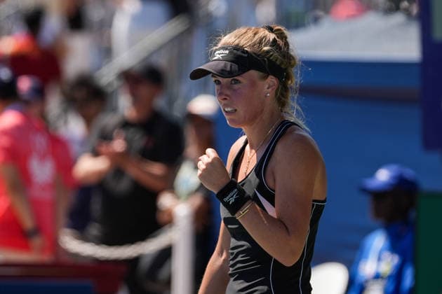 WTA, Tennis Damen Masters 1000 National Bank Open Toronto 2026 - Round of 128 - Day 3 Magdalena French of Poland celebrates after a point during the Women™s Singles round of 128 match against Leolia Jeanjean of France on day 3 of the WTA Masters 1000 National Bank Open at Sobeys Stadium on August 3, 2026, in Toronto, Canada. (Photo by Leonardo Ramirez Eyepix Group) Copyright: xLeonardoxRamirezx xEyepixxGroupx LR03082026-00071