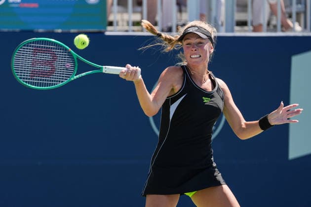 WTA, Tennis Damen Masters 1000 National Bank Open Toronto 2026 - Round of 128 - Day 3 Magdalena French of Poland plays a forehand during the Women™s Singles round of 128 match against Leolia Jeanjean of France on day 3 of the WTA Masters 1000 National Bank Open at Sobeys Stadium on August 3, 2026, in Toronto, Canada. (Photo by Leonardo Ramirez Eyepix Group) Copyright: xLeonardoxRamirezx xEyepixxGroupx LR03082026-08938