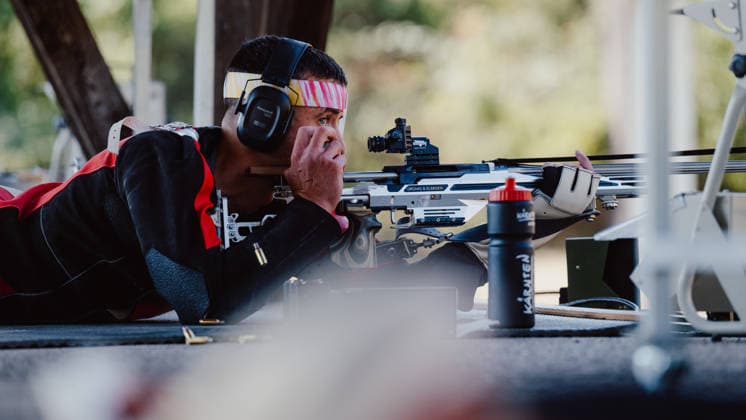 VARIOUS SPORTS - World Championship, WM, Weltmeisterschaft 2026 WIENER NEUSTADT,AUSTRIA,04.AUG.26 - VARIOUS SPORTS - CISM World Championship 2026, military pentathlon. Image shows Stefan Doerflinger (AUT).  GEPAxpictures xAlexanderxSolc