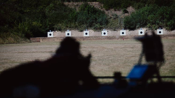 VARIOUS SPORTS - World Championship, WM, Weltmeisterschaft 2026 WIENER NEUSTADT,AUSTRIA,04.AUG.26 - VARIOUS SPORTS - CISM World Championship 2026, military pentathlon. Image shows a feature of Philipp Eidler (AUT).  GEPAxpictures xAlexanderxSolc