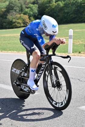 04.08.2026 --- Lacets de Marsannay, Frankreich --- Radsport --- Tour De France Femmes --- 4. Etappe Einzelzeitfahren von Gevrey-Chambertin nach Dijon --- --- Liane Lippert (Movistar Team) Tour De France Femmes stage 4