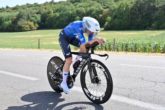 04.08.2026 --- Lacets de Marsannay, Frankreich --- Radsport --- Tour De France Femmes --- 4. Etappe Einzelzeitfahren von Gevrey-Chambertin nach Dijon --- --- Liane Lippert (Movistar Team) Tour De France Femmes stage 4