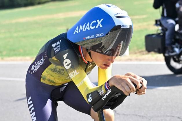 04.08.2026 --- Lacets de Marsannay, Frankreich --- Radsport --- Tour De France Femmes --- 4. Etappe Einzelzeitfahren von Gevrey-Chambertin nach Dijon --- --- Pauline Ferrand-Prevot (Team Visma Lease a Bike) Tour De France Femmes stage 4