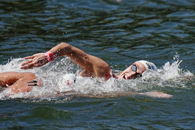 Open Water, Women s 10km, Linda Caponi from Italy, winner of the bronze medal at the European Aquatics Championships Paris 2026, Paris, August 03, 2026 .  Copyright: xGianxMattiaxD Alberto LaPressex