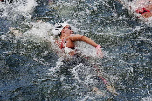 Open Water, Women s 10km, Linda Caponi from Italy, winner of the bronze medal at the European Aquatics Championships Paris 2026, Paris, August 03, 2026 .  Copyright: xGianxMattiaxD Alberto LaPressex