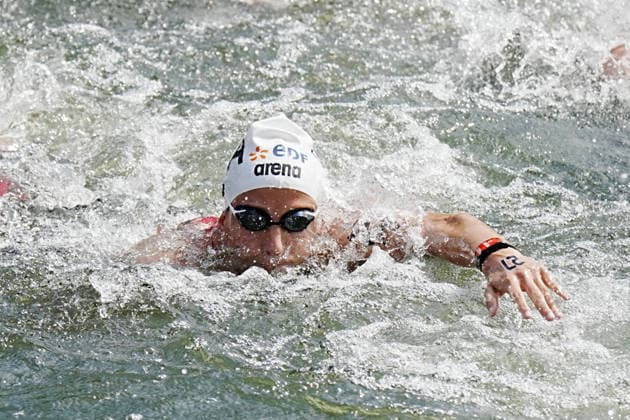 Open Water, Women s 10km, Ginevra Taddeucci from Italy, winner of the gold medal at the European Aquatics Championships Paris 2026, Paris, August 03, 2026 .  Copyright: xGianxMattiaxD Alberto LaPressex