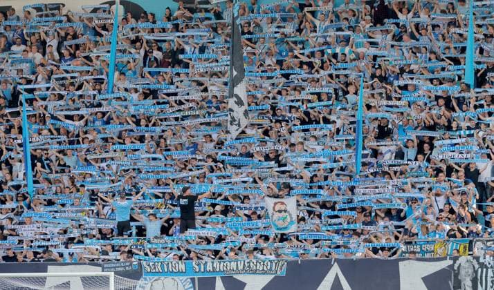 CFC vs FSV Zwickau 04.08.2026 Chemnitz, eins Stadion- An der Gellertstrasse, Fussball, Regionalliga Nordost 2026 2027, 3. Spieltag , CFC, CFC vs FSV Zwickau CFC- Fans in der Südkurve Chemnitz Sachsen BRD