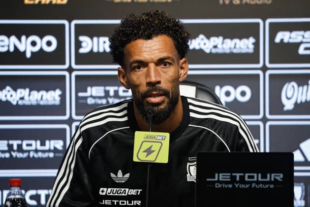 Futbol, Presentacion oficial de Vozinha El nuevo portero de Colo Colo Josimar Jose Evora Dias, mas conocido como Vozinha es presentado oficialmente para unirse al plantel este segundo semestre 04 08 2026 Diego Martin Photosport Football, Presentation of Vozinha The new goalkeeper of Colo Colo Josimar Jose Evora Dias, alias Vozinha, is presented officially 04 08 2026 Diego Martin Photosport Presentacion de Vozinha en Colo Colo