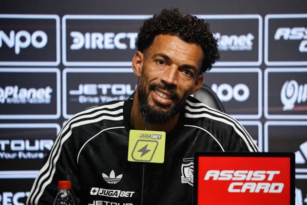 Futbol, Presentacion oficial de Vozinha El nuevo portero de Colo Colo Josimar Jose Evora Dias, mas conocido como Vozinha es presentado oficialmente para unirse al plantel este segundo semestre 04 08 2026 Diego Martin Photosport Football, Presentation of Vozinha The new goalkeeper of Colo Colo Josimar Jose Evora Dias, alias Vozinha, is presented officially 04 08 2026 Diego Martin Photosport Presentacion de Vozinha en Colo Colo
