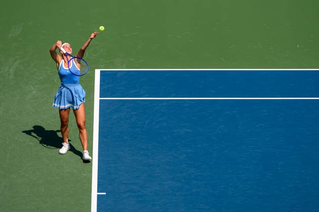 August 4, 2026, Toronto, Ontario, Canada: MARTA KOSTYUK of Ukraine serves the ball during her second-round match against Katherine Sebov of Canada at the National Bank Open, part of the Hologic WTA, Tennis Damen Tour, at Sobeys Stadium. Kostyuk defeated Sebov 7Ã¢â‚¬6(4), 6Ã¢â‚¬0 to advance to the third round. Tennis 2026: WTA 1000 National Bank Open Presented By Rogers.  - ZUMAr228 20260804_znp_r228_025 Copyright: xVasiliyxRyabykhx