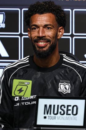 Colo-Colo officially presents Vozinha as New Goalkeeper SANTIAGO, CHILE - AUGUST 4: Cape Verdean goalkeeper Josimar Jose Evora Dias, Vozinha , reacts during his presentation as a new player for Colo-Colo of Chile at the Monumental Stadium in Santiago, Chile, on August 4, 2026. Lucas Aguayo Araos Anadolu Santiago Chile. Editorial use only. Please get in touch for any other usage.  Copyright: x2026xAnadoluxLucasxAguayoxAraosx