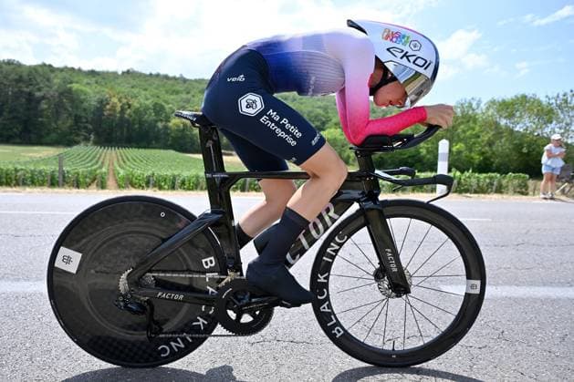 04.08.2026 --- Lacets de Marsannay, Frankreich --- Radsport --- Tour De France Femmes --- 4. Etappe Einzelzeitfahren von Gevrey-Chambertin nach Dijon --- --- NoÃ mi Abgrall (Ma Petit Enterprise) Tour De France Femmes stage 4