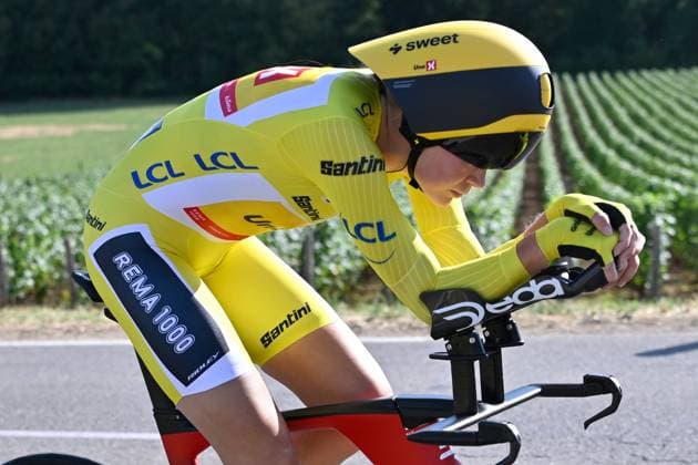 04.08.2026 --- Lacets de Marsannay, Frankreich --- Radsport --- Tour De France Femmes --- 4. Etappe Einzelzeitfahren von Gevrey-Chambertin nach Dijon --- --- Sigrid Haugset (Uno-X Mobility) Tour De France Femmes stage 4