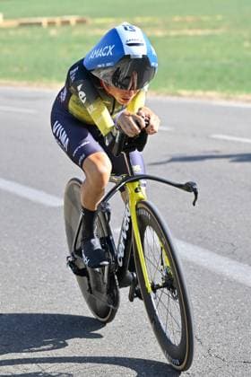 04.08.2026 --- Lacets de Marsannay, Frankreich --- Radsport --- Tour De France Femmes --- 4. Etappe Einzelzeitfahren von Gevrey-Chambertin nach Dijon --- --- Pauline Ferrand-Prevot (Team Visma Lease a Bike) Tour De France Femmes stage 4