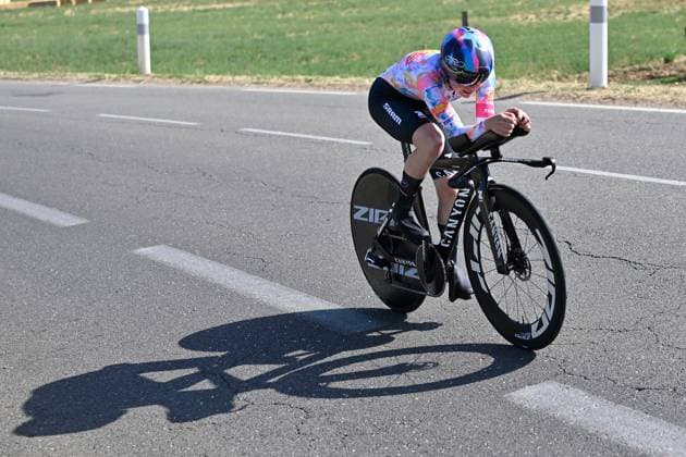 04.08.2026 --- Lacets de Marsannay, Frankreich --- Radsport --- Tour De France Femmes --- 4. Etappe Einzelzeitfahren von Gevrey-Chambertin nach Dijon --- --- Antonia Niedermaier (Canyon SRAM) Tour De France Femmes stage 4