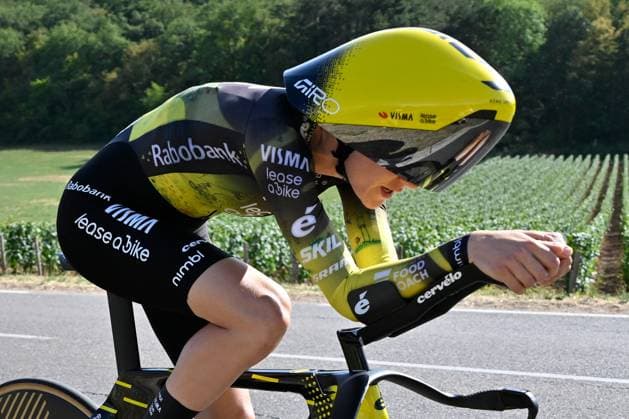 04.08.2026 --- Lacets de Marsannay, Frankreich --- Radsport --- Tour De France Femmes --- 4. Etappe Einzelzeitfahren von Gevrey-Chambertin nach Dijon --- --- Femke de Vries (Team Visma Lease a Bike) Tour De France Femmes stage 4