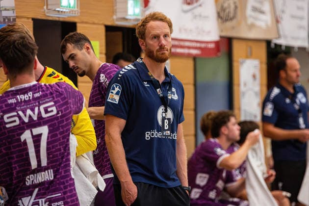 04.08.2026, xovx, Handball Lindencup, HSG Wetzlar - TV Hüttenberg Trainer Stefan Kneer (TV Hüttenberg) Linden Stadthalle Hessen Deutschland (DE)