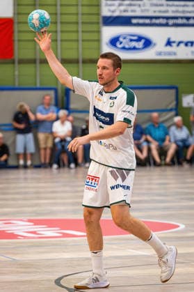 04.08.2026, xovx, Handball Lindencup, HSG Wetzlar - TV Hüttenberg Dominik Mappes (HSG Wetzlar), Freisteller Linden Stadthalle Hessen Deutschland (DE)