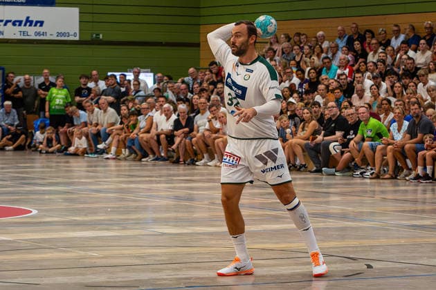 04.08.2026, xovx, Handball Lindencup, HSG Wetzlar - TV Hüttenberg Nikolaj Laesö (HSG Wetzlar), Freisteller Linden Stadthalle Hessen Deutschland (DE)