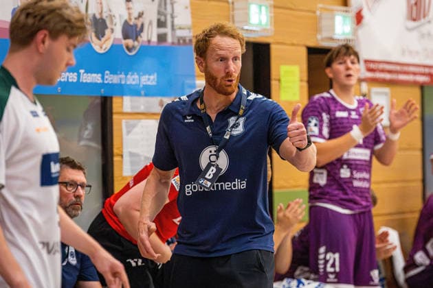 04.08.2026, xovx, Handball Lindencup, HSG Wetzlar - TV Hüttenberg Trainer Stefan Kneer (TV Hüttenberg) Linden Stadthalle Hessen Deutschland (DE)