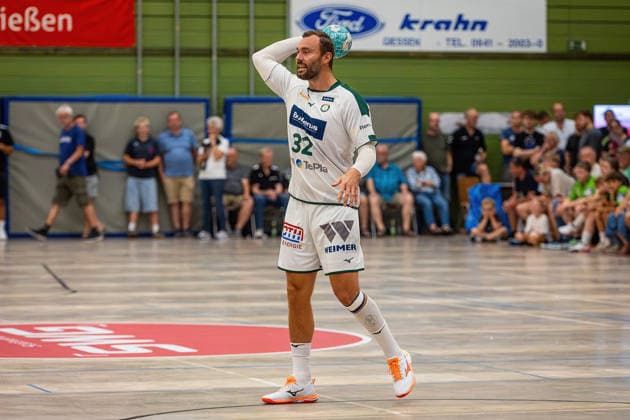 04.08.2026, xovx, Handball Lindencup, HSG Wetzlar - TV Hüttenberg Nikolaj Laesö (HSG Wetzlar), Freisteller Linden Stadthalle Hessen Deutschland (DE)