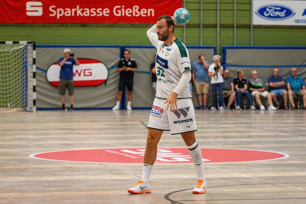 04.08.2026, xovx, Handball Lindencup, HSG Wetzlar - TV Hüttenberg Nikolaj Laesö (HSG Wetzlar), Freisteller Linden Stadthalle Hessen Deutschland (DE)