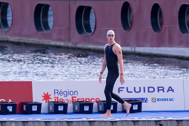 France, Paris, Centre Aquatique Olympique Metropole du Grand Paris, 05.08.2026, European Aquatics Championships Artistic Swimming, Day 6, 5km Open Water, Florian Wellbrock of Germany, Photo by Eibner Pressefoto Tino Henschel European Aquatics Championships Artistic Swimming, Day 6, 5km Open Water Paris Copyright: xEibnerxPressefotox