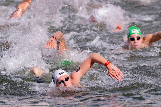 France, Paris, Centre Aquatique Olympique Metropole du Grand Paris, 05.08.2026, European Aquatics Championships Artistic Swimming, Day 6, 5km Open Water, Florian Wellbrock of Germany, Photo by Eibner Pressefoto Tino Henschel European Aquatics Championships Artistic Swimming, Day 6, 5km Open Water Paris Copyright: xEibnerxPressefotox