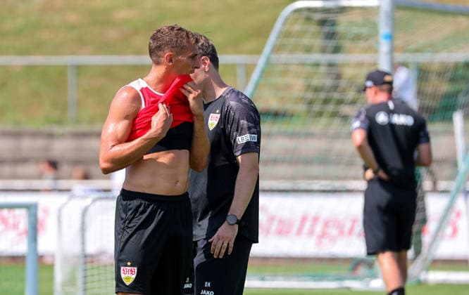 05.08.2026, Deutschland, Grassau, Fußball Bundesliga, Saison 2026 2027, Trainingslager VfB Stuttgart, Grischa Prömel