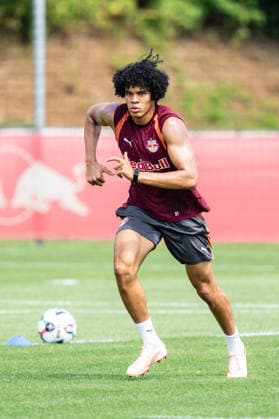 SOCCER - UEFA EL, RBS vs Pafos SALZBURG,AUSTRIA,05.AUG.26 - SOCCER - UEFA Europa League, qualification, Red Bull Salzburg vs Pafos FC, preview, training RBS. Image shows Anrie Chase (RBS).  GEPAxpictures xJulioxArellano