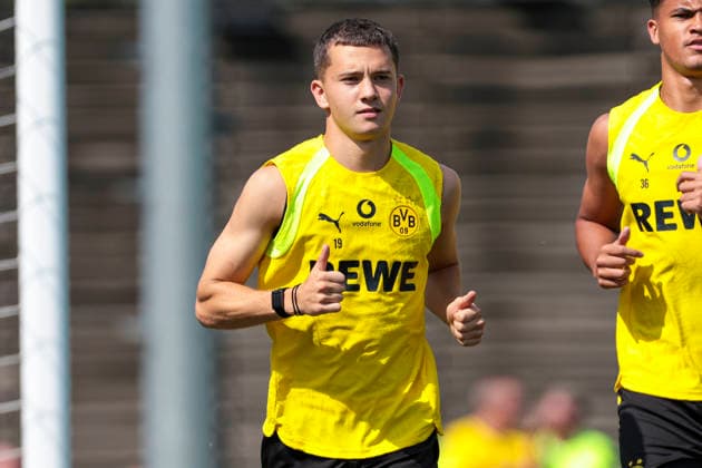 05.08.2026, Fussball, Training von Borussia Dortmund. Konstantinos Karetsas (Borussia Dortmund). Dortmund Trainingsgelände des BVB NRW Deutschland xRHR-FOTO DEx Copyright: DennisxEwert RHR-FOTOx RHR-FOTO DE