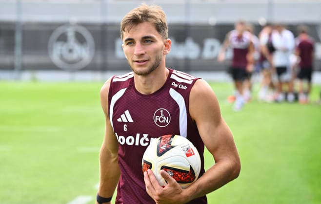 05.08.2026 - Fussball - 2. Fussball - Bundesliga - Saison 2026 2027 - 1. FC Nürnberg Nuernberg FCN ( Club ) - Training - Sportfoto Zink - xwoxzix - Adam Markhiev (6, 1. FC Nürnberg FCN )