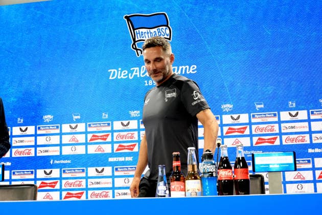 05.08.2026, DEU GER, Fussball , 2.Fussballbundesliga, Saison 2026 2027), Sportforum, Hertha BSC, Pressekonferenz Cheftrainer Stefan Leitl (Hertha BSC Berlin) 2. Liga: DFB DFL regulations prohibit any use of photographs as image sequences and or quasi-video) Berlin Sportforum Berlin Deutschland Copyright: xNordphotox xEnglerx