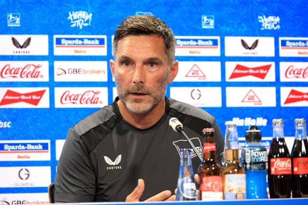 05.08.2026, DEU GER, Fussball , 2.Fussballbundesliga, Saison 2026 2027), Sportforum, Hertha BSC, Pressekonferenz Cheftrainer Stefan Leitl (Hertha BSC Berlin) 2. Liga: DFB DFL regulations prohibit any use of photographs as image sequences and or quasi-video) Berlin Sportforum Berlin Deutschland Copyright: xNordphotox xEnglerx