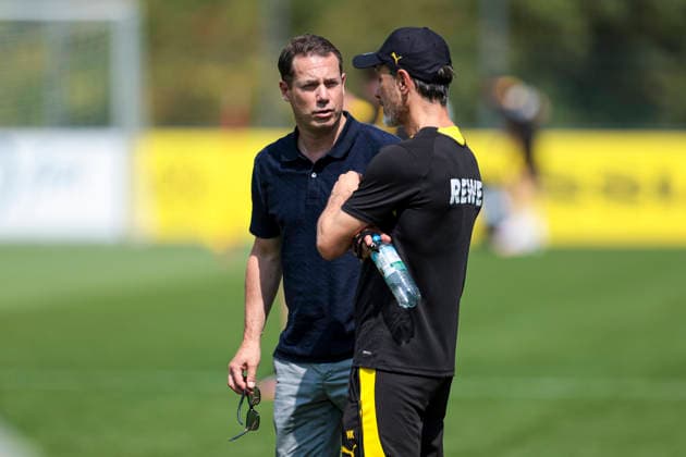 05.08.2026, Fussball, Training von Borussia Dortmund. v. l. Geschäftsführer Lars Ricken (Borussia Dortmund), Trainer Niko Kovac (Borussia Dortmund). Dortmund Trainingsgelände des BVB NRW Deutschland xRHR-FOTO DEx Copyright: DennisxEwert RHR-FOTOx RHR-FOTO DE