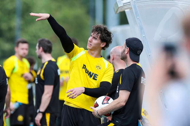 05.08.2026, Fussball, Training von Borussia Dortmund. Torwart Silas Ostrzinski (Borussia Dortmund). Dortmund Trainingsgelände des BVB NRW Deutschland xRHR-FOTO DEx Copyright: DennisxEwert RHR-FOTOx RHR-FOTO DE