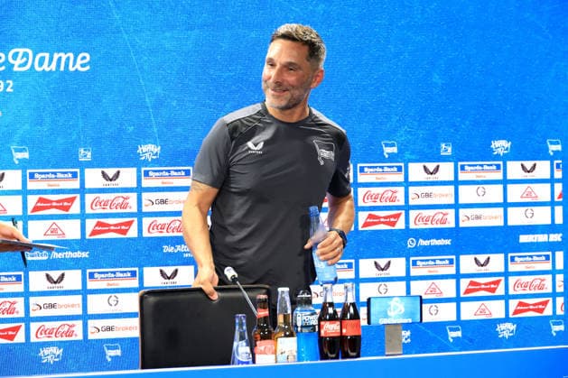05.08.2026, DEU GER, Fussball , 2.Fussballbundesliga, Saison 2026 2027), Sportforum, Hertha BSC, Pressekonferenz Cheftrainer Stefan Leitl (Hertha BSC Berlin) 2. Liga: DFB DFL regulations prohibit any use of photographs as image sequences and or quasi-video) Berlin Sportforum Berlin Deutschland Copyright: xNordphotox xEnglerx