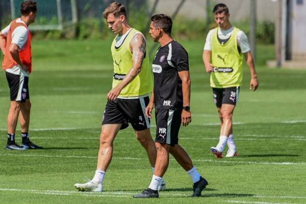 Nemeth David Trainer Marcel Rapp ( Pauli ) Deutschland , Hamburg , Trainingsgelände an der Kollaustrasse , Fussball , 2. Bundesliga , FC St Pauli
