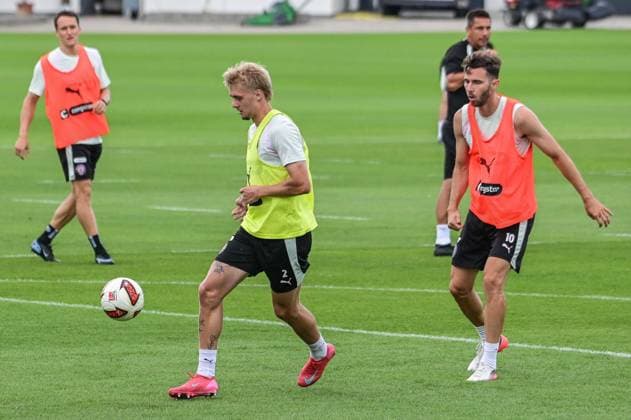 Rony Jansson Branimir Hrgota ( Pauli ) Deutschland , Hamburg , Trainingsgelände an der Kollaustrasse , Fussball , 2. Bundesliga , FC St Pauli